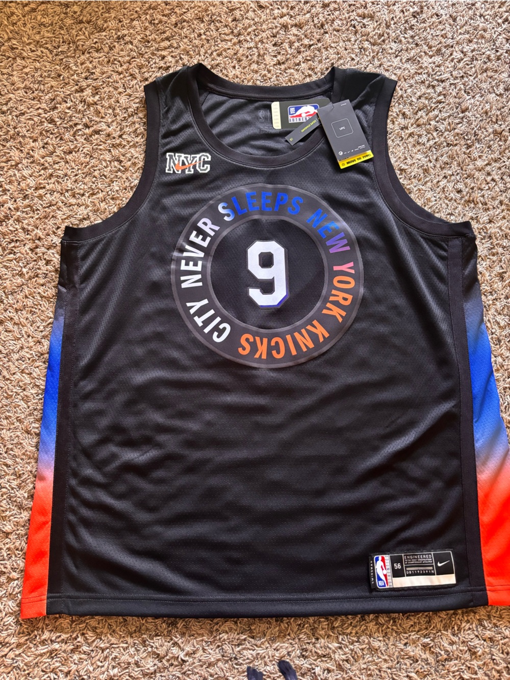 🔥 NWT Nike New York Knicks RJ Barrett #6 City Edition Swingman Jersey